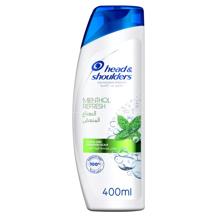 400 ml Head & shoulders MENTHOL REFRESH shampoo International UAE product used for male/ female