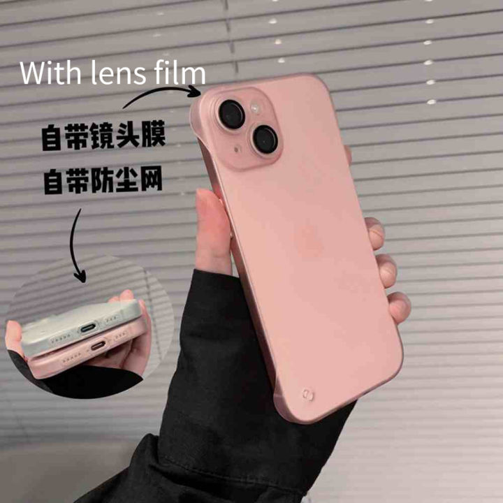HOCE%20Fashion%20Frameless%20Ultra%20Thin%20Matte%20Translucent%20Phone%20Cases%20For%20iPhone%2017%2016%2015%2014%2013%2012%20Pro%20Max%2014%2015%2016%20Plus%20Case%20With%20Camera%20Lens%20Glass%20Film%20Protection%20PC%20Hard%20Cover%20-%20Image%205