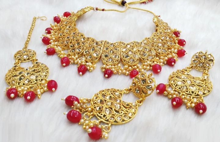 Jaipuri%20copper%20gold-plated%20necklace%20Set%20-%20Image%202