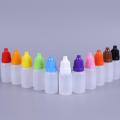 （New）10Pc/Lot 5ml 10ml Eye Drop Refillable Bottle Empty Platic queezable Dropper Bottle Eye Liquid Dropper ample Colorful Cap. 