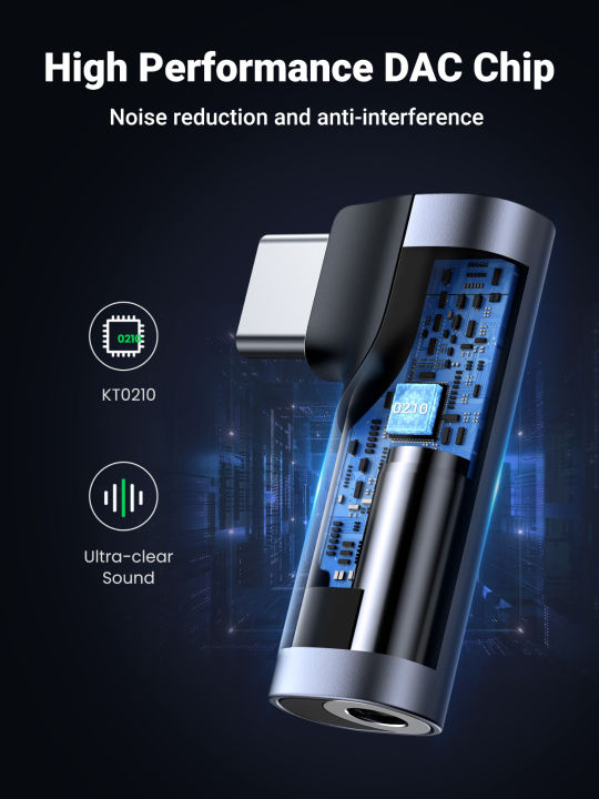 UGREEN%20USB%20C%20to%203.5mm%20Headphone%20Adapter,%20Type%20C%20Dongle%20Audio%20Jack%20Converter%20with%20DAC%20Chip%20Compatible%20for%20Galaxy%20Note20%20Ultra/Note20/S20/Note10/S10,%20Pixel%204%203%202%20XL,%20iPad%20Pro%202020/2018,%20OnePlus%20and%20More%20-%20Image%205
