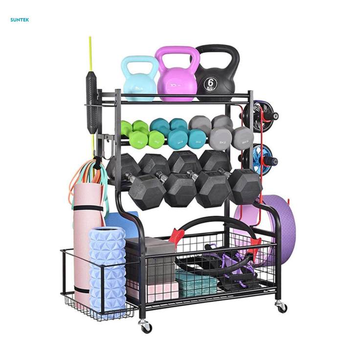 Home Gym Equipment Storage Rack Storage Rack for Yoga Mats Basketball Balls