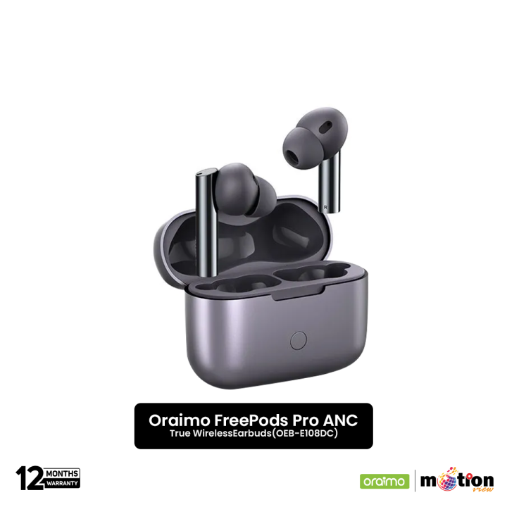 Oraimo FreePods Pro+ Hybrid ANC True Wireless Earbuds (OEB-E108DC) - Silver