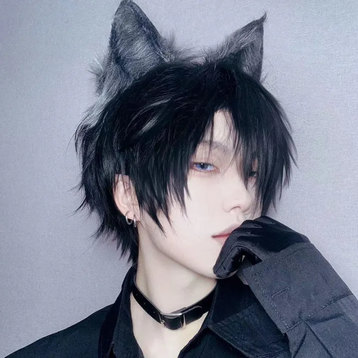 Japanese%20Mannequin%20Head%20Men's%20Short%20Hair%20Mannequin%20HeadcosFive-Piece%20Wutong%20ModeldkInternet%20Celebrity%20Korean%20Style%20Handsome%20Natural%20Full-Head%20Wig%20-%20Image%202