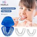 【The-Best】 New HEGRU 4PC Orthodontic Brace Teeth Guard Night Mouth Guard Dental Night Guard Dental Cover Teeth Retainer Tray for Teeth Grinding Clenching Bruxim noring Kid Adult.
