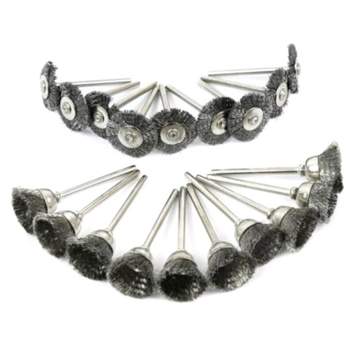 Stainless Steel Wire Brush Set for Dremel Rotary Tool Die Grinder Flat Wheel Cup