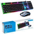 G21 RGB Gaming Keyboard and Mouse Combo Wired USB Backlit Mechanical Feel Set for PC and Laptop. 