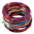 12 Rolls Assorted Colors Aluminium Craft Wire for DIY Craft, 1 mm in Diameter 5 Meters Long. 