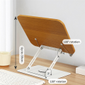 360°Rotating Base Book Stand Holder for Reading Hands Free Foldable Book Display Stand with Paper Clips Wood Panel Stand Easy to Use. 