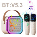 K12 Bluetooth 5.3 Karaoke Machine With Wireless Microphone Portable Speaker KTV Karaoke Microphone Home Family Singing Device. 