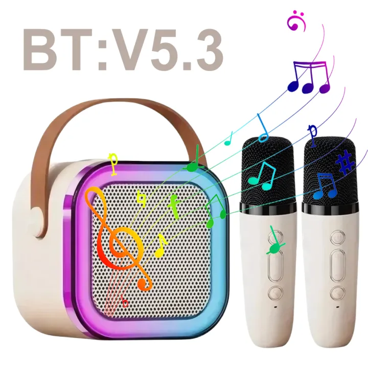K12%20Bluetooth%205.3%20Karaoke%20Machine%20With%20Wireless%20Microphone%20Portable%20Speaker%20KTV%20Karaoke%20Microphone%20Home%20Family%20Singing%20Device%20-%20Image%207