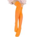 Women Neon Stockings Party Wear High Knee Socks Cosplay Nylon Silk Elasticity Black White Stockings Women Long Socks. 
