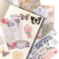 260Pcs Vintage Scrapbooking Stickers Pack,DIY Retro Journaling Supplies Stickers Kit,Flowers Scrapbook Paper Accessories. 