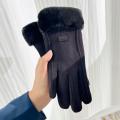 Warm Winter gloves Guantes Lady Fashion Thick gloves Plush gloves for Winter fashion accessories Warm outdoor gloves Women's. 
