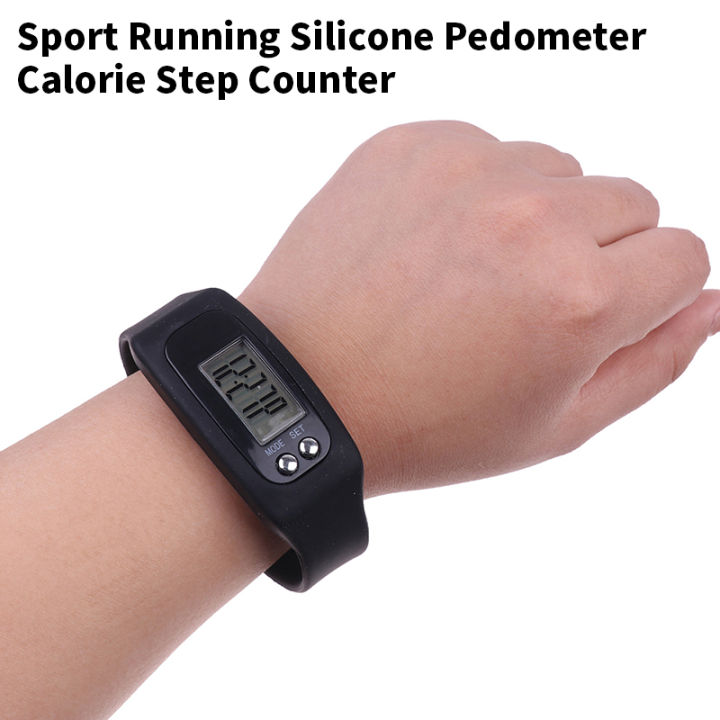 Sports Pedometer Running Step Counter Walking Distance Calorie Counter Pedometer Digital Tracker LCD Fitness Watch Bracelet Muqin