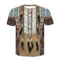 Ordinary casual bohemian style men's t-shirt 3D stretch Indian design couple streetwear t-shirt fashion clothing. 