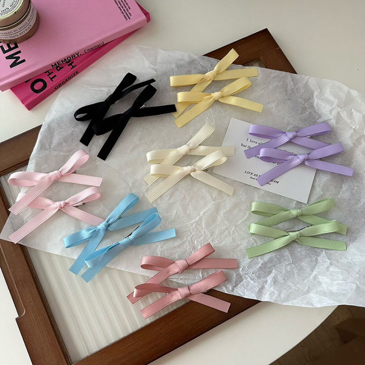 2PCS%20Bowknot%20Hair%20Clips%20Sweet%20Ballet%20Ribbon%20Bow%20Hairpin%20Bang%20Clip%20Korean%20Girl%20Mini%20Grab%20Clip%20Female%20Headwear%20Hair%20Accessories%20Mzea%20-%20Image%202