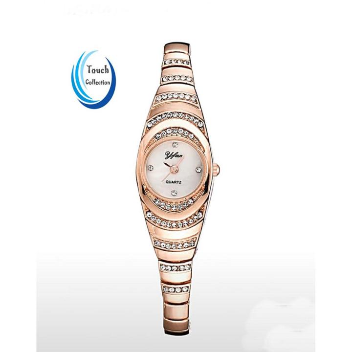 Fashion Watch Simple New Women's Temperament Diamond Ladis Quartz for Party Rose Gold Colour..