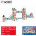Wooden 3D DIY Puzzle Toys Ancient Architecture Model Night Market Stall. 