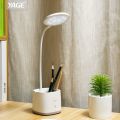 YAGE Touch Sensor Flexible LED Table Lamp With Pen Holder Touch Sensor Control Flexible Lamp Rechargeable USB Desk Lamp for Reading Working Studying. 