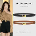 Women's Leather Belt Summer Korean Fashion2023New Waist Belt Female Ornament with Skirt All-Matching Jeans Belt. 