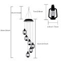 Durable Changing Solar Powered Lanterns Wind Chime Wind Mobile LED Light, Gzero Spiral Spinner Windchime Portable Outdoor Chime for Patio, Deck, Yard, Garden, Home. 
