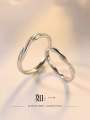 Ruyi couple's ring sterling silver pair of girls' original niche design light luxury living ring boy's birthday gift.