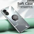 Phone case For OPPO A78 4G NFC Back cover Ring Holder Phone Case Ultra Thin Transparent Car Navigation Silicone Clear Cases For OPPO A78 5G Cover cases. 