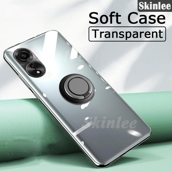 Phone case For OPPO A78 4G NFC Back cover Ring Holder Phone Case Ultra Thin Transparent Car Navigation Silicone Clear Cases For OPPO A78 5G Cover cases