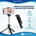 Multifunctional 4 in 1 Portable Adjustable & Foldable Monopod Selfie Stick & Tripod with Selfie Light & Wireless Bluetooth Remote Control - Selfie Stick - By Cyber Mart. 
