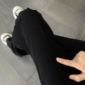 S-XXL Leisure Women Elastic Waist Pants Female Trousers Chic High Street Straight Wide Leg Long Suit Pants 2023 Spring Summer. 
