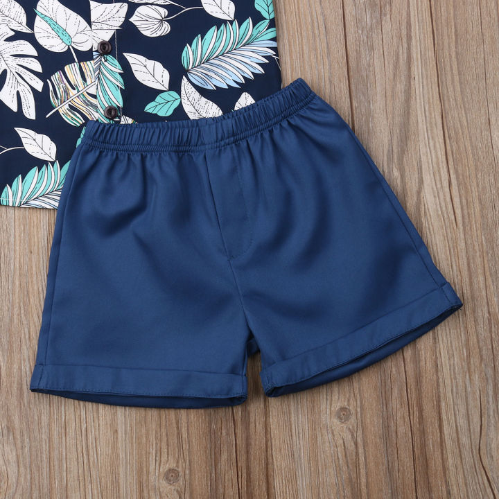 Boy's%20Lovely%20Two-piece%20Suit,%20Short%20Sleeve%20Cartoon%20Printed%20Shirt%20Top%20with%20Short%20Solid%20Pants%20for%20Spring,%20Summer%20and%20Autumn%20-%20Image%205