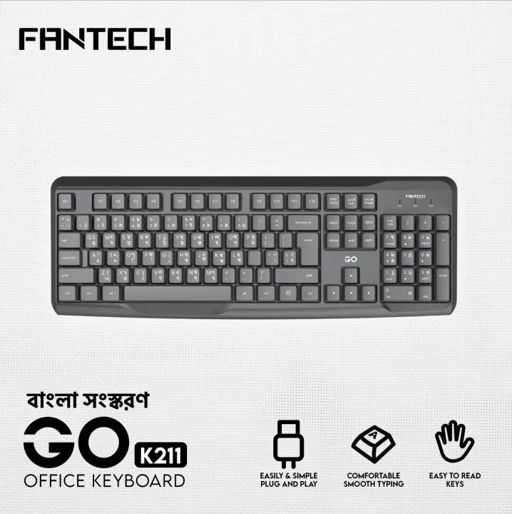 FANTECH%20GO%20K211%20Smooth%20Typing%20Keyboard%20104%20Keys%20Spill%20Resistant%20Keyboard%20English%20And%20Bangla%20USB%20Wired%20Easy%20To%20Read%20Keys%20Computer%20Keyboard%20Ergonomics%20Keyboard%20For%20Office%20PC%20-%20Image%208