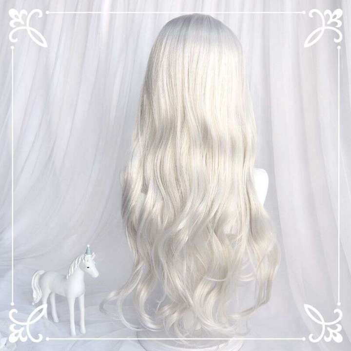Wig%20Full%20Head%20White%20Natural%20Slight%20Long%20Curly%20Big%20Wave%20Air%20Bang%20Grandma%20Grey%20Soft%20Girl%20Fake%20Hair%20-%20Image%204