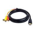 1080P HDMI-Compatible Male S-Video To 3 RCA AV Audio Cable W/SCART To 3 RCA Phono Adapter.