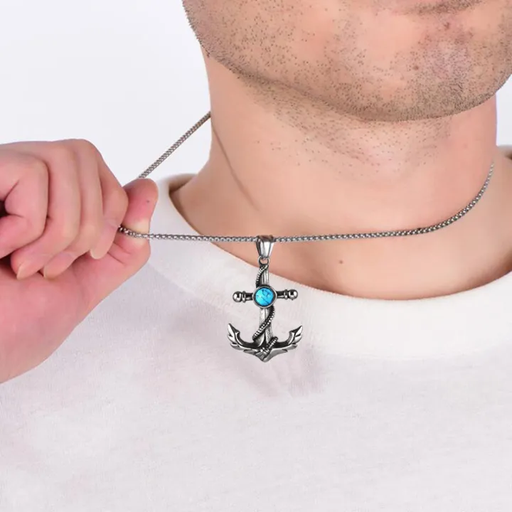 Stylish%20Stainless%20Steel%20Anchor%20Necklace%20for%20Men%20Durable%20and%20Modern%20Chain%20Pendant%20Design%20-%20Image%203