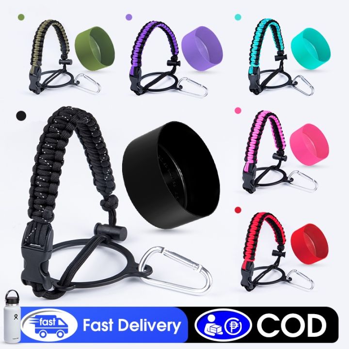 Aquaflask%20Accessories%20Hydro%20Flask%2032OZ%2040oz%20Boot%20Silicon%20Cover%20Vacuum%20Protective%20Bottom%20Paracord%20Handle%20Set%20-%20Image%204