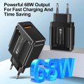 68W 3A Fast Charger QC 3.0 USB Charger Quick Charge 3.0 Phone Charger for iPhone for Huawei Samsung Xiaomi Fast Charging Adapter. 