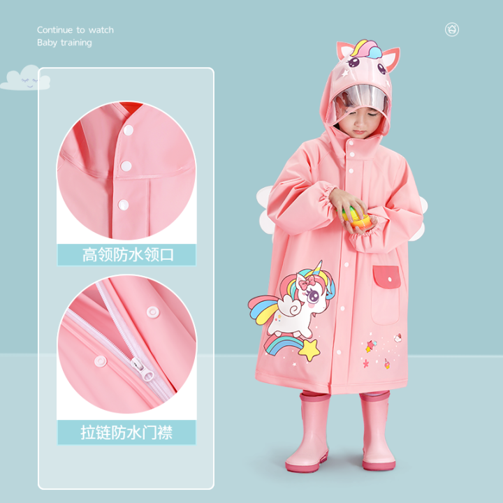 Children's%20Raincoat%20Girls'%20Boys'%20Waterproof%20for%20Kindergarten%20Rainproof2023New%20Elementary%20School%20Students%20Poncho%20Cute%20-%20Image%205