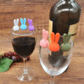 6Pcs Wine Glass Marker Creative 3D Rabbit Ears Silicone Drink Charms Wine Identifier For Champagne Cocktails Gonghpng. 