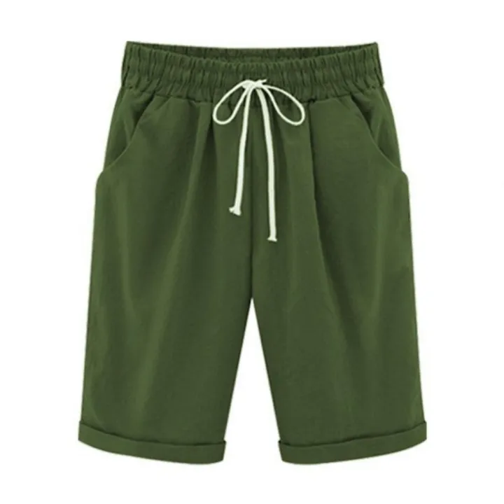 recreational%20Bermuda%20shorts%20Versatile%20Polyester%20fiber%20Casual%20Summer%20women's%20shorts%20loose%20Knee%20length%20shorts%20for%20Summer%20Beach%20Travel%20Outdoor%20Active%20lifestyle%20-%20Image%203