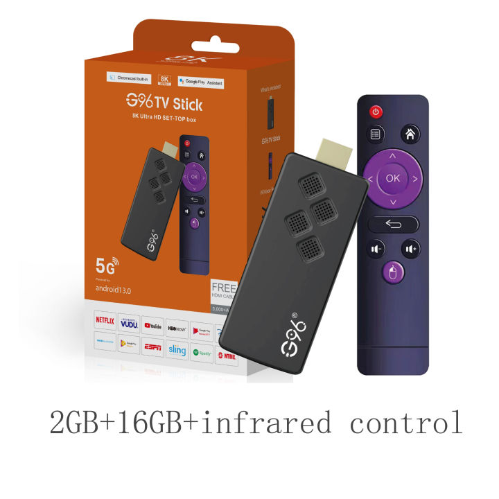 G96 H313 2GB RAM 8GB ROM Stick Tv 4k android 13.0 ATV UI BT voice remote fire tv stick 4k VS amazon fire stick Q2 TV BOX