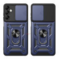 PlusCase for Samsung Galaxy A24 4G Phone Casing Slide Lens Armor Case Shockproof Stand Holder Camera Protect Back Cover.