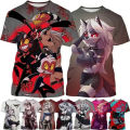 Hot Selling Helluva Boss 3D Printing T-shirt New Helluva Boss Loona PersonAlibabaty Hip-hop Unisex Cartoon Street Short-sleeved Tops. 