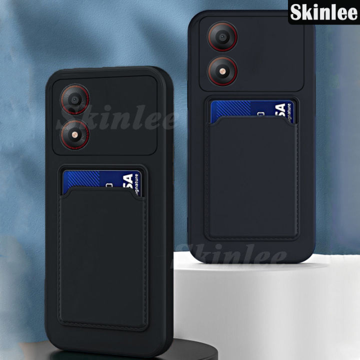Phone case For ZTE Blade A34 4G Back cover Card Slot Card Silica Gel Soft Holder Wallet Case For ZTE Blade A34 Cover cases