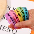 Never Give Up Luminous Rubber Bracelet Men Women Friendship Silicone Wristband Teens Motivational Sport Cuff Fashion Bangle Gift. 