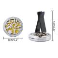 Car Air Freshener Clip Essential Oil Diffuser Stainless Steel Natural Air Freshener For Air Vent Aromatherapy With 10 Felt Pads (E).