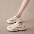 2024 summer new ins korean version of small white shoes female tide student thick-soled breathable canvas shoes casual board shoes BR301. 