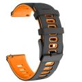20mm Width Double Colors WatchBand Wrist Band Skin Silicone Watch Strap.