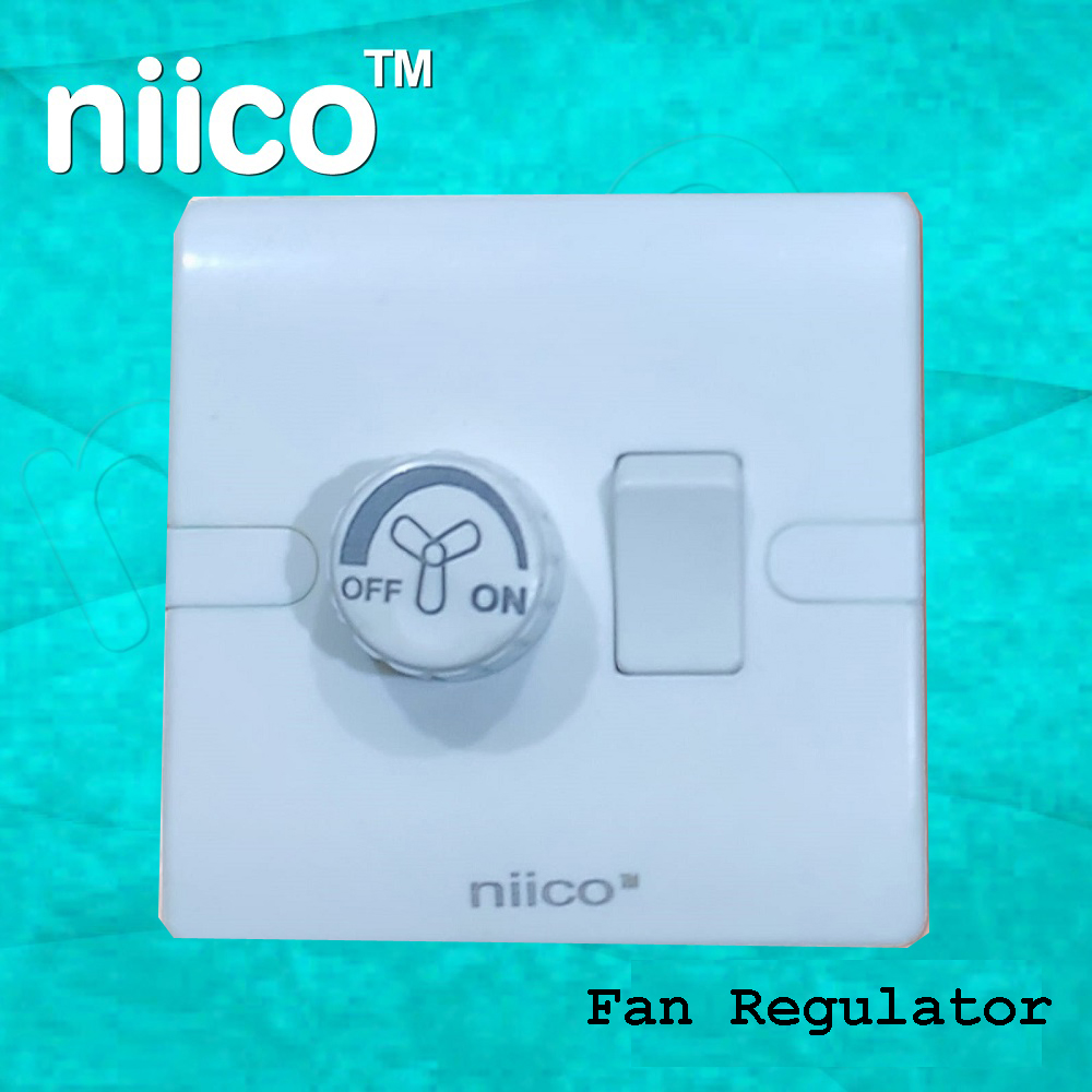 NIICO Heavy Duty Fan Regulator With Switch Wall Switch ( 2 Year Warranty)